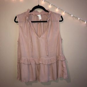 Ruffled Pink Blouse